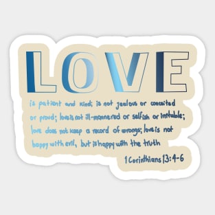 Love in Bible Sticker